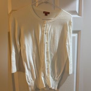 White cardigan. From target.